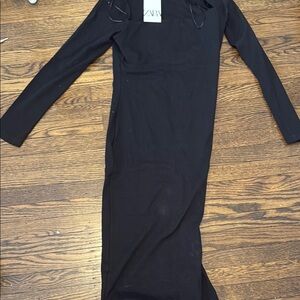Zara Black Long Sleeve Dress